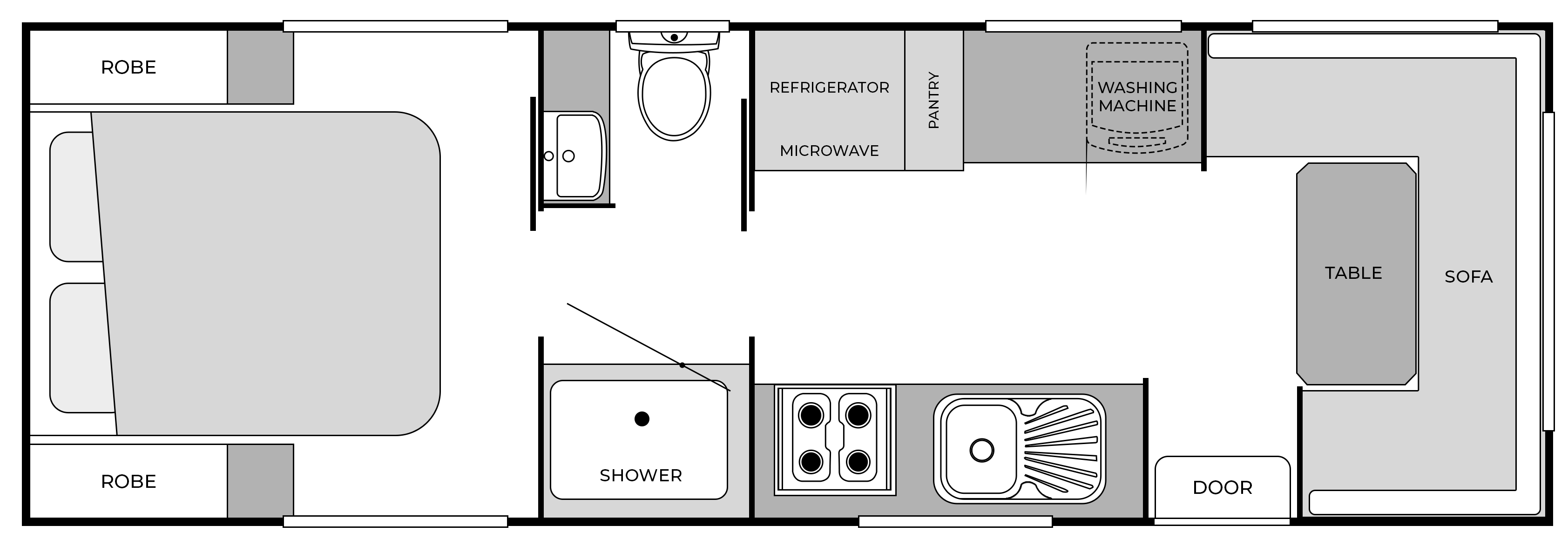 Trophy 23 Rear Club MY23 floorplan