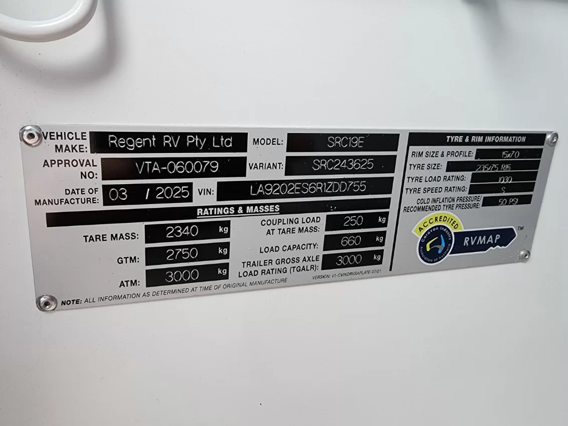 NEW 2025 SNOWY RIVER SRC19E caravan