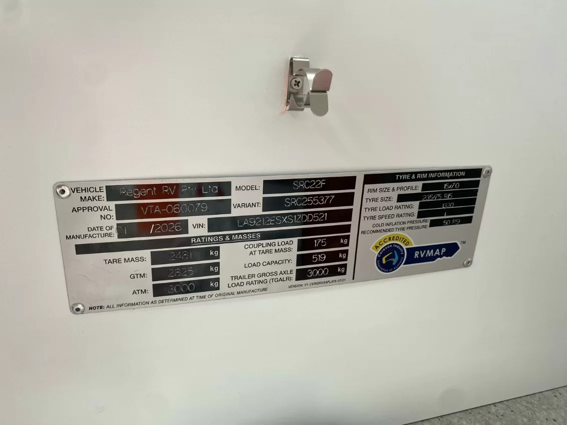 NEW 2026 SNOWY RIVER SRC22F 3 BUNKS caravan