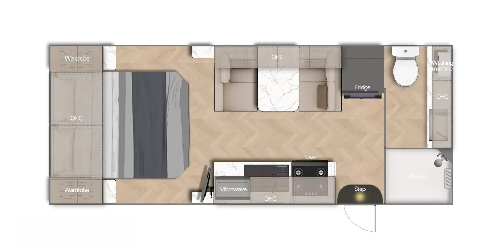 18'8 Single Rear Door floorplan