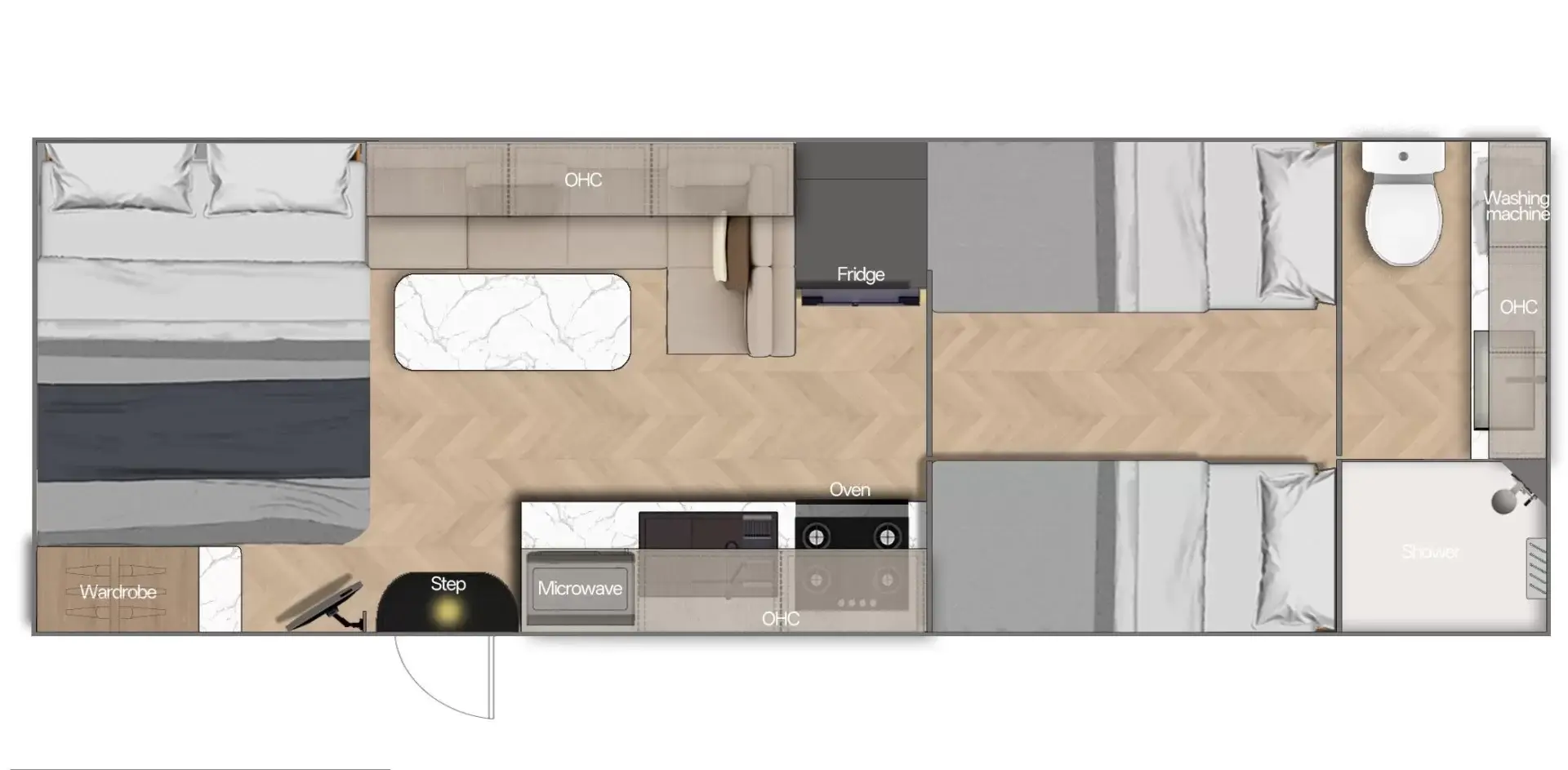 23′ Quad Bunk