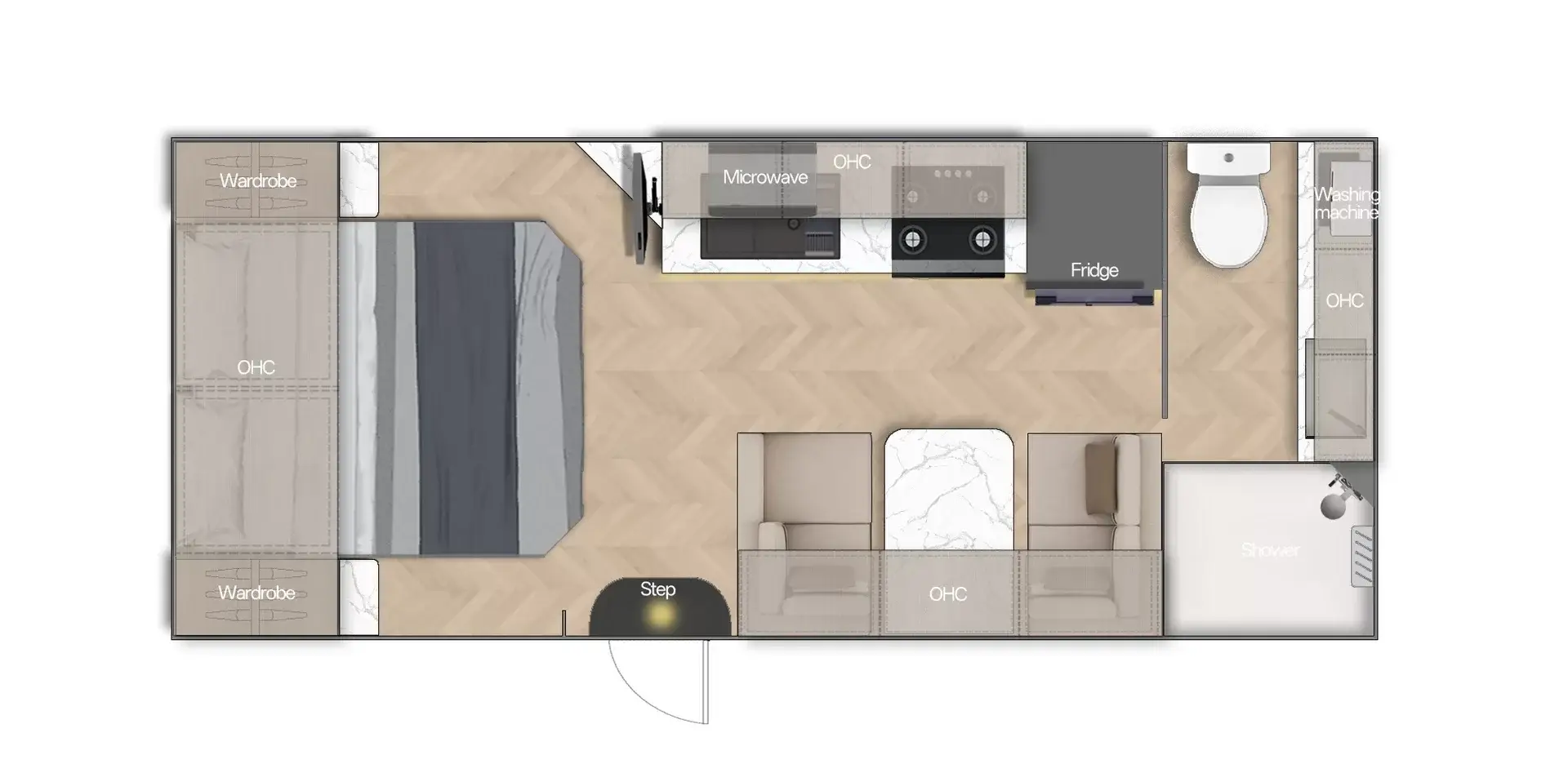 18′ Single Centre Door