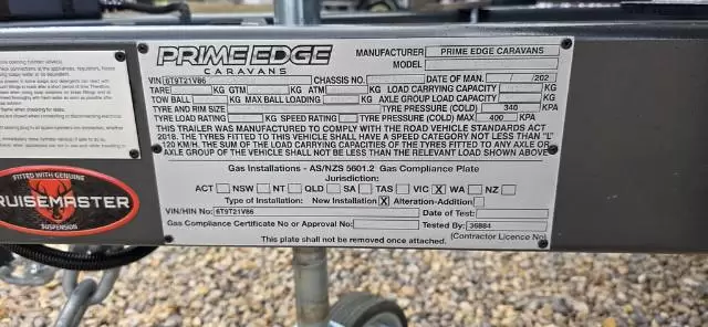 NEW 2025 PRIME EDGE CARAVANS WARRIOR 196