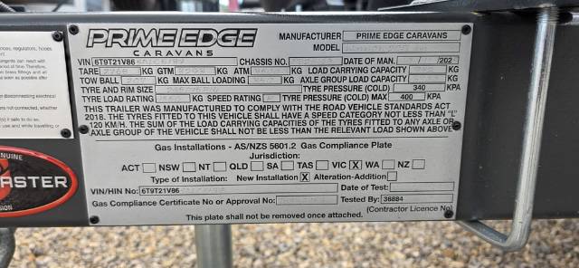 NEW 2025 PRIME EDGE CARAVANS WARRIOR 20’6″ OFF ROAD CARAVAN 2 AXLE