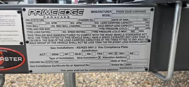 NEW 2025 PRIME EDGE CARAVANS WARRIOR 20’6″