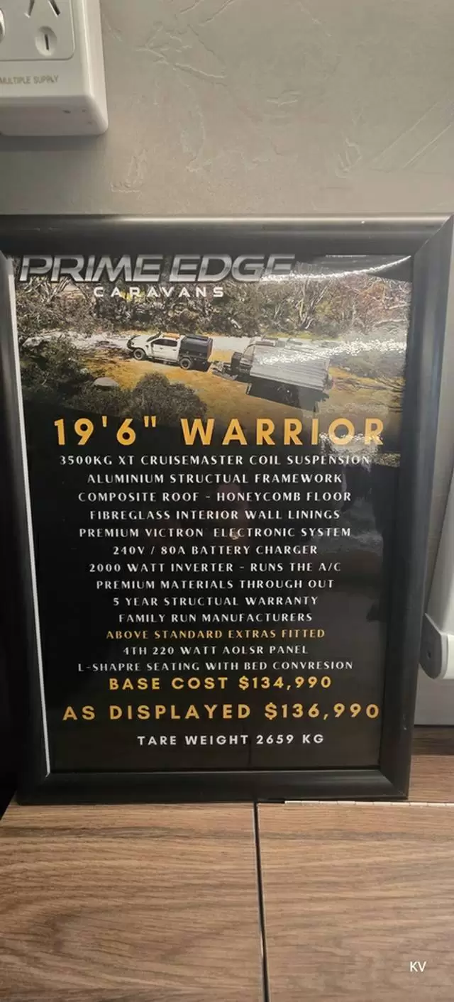 NEW 2026 PRIME EDGE CARAVANS WARRIOR 19’6″