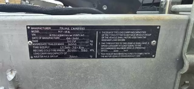 USED 2021 PRIME CAMPERS MT15-B