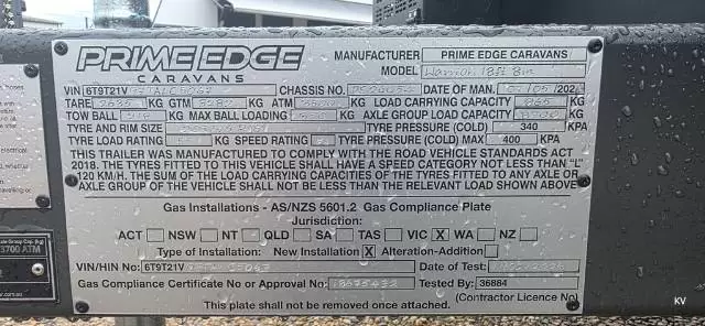 NEW 2026 PRIME EDGE CARAVANS WARRIOR 18’8″ R/D