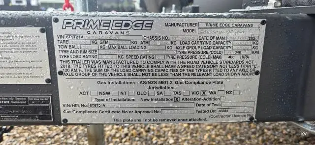 NEW 2026 PRIME EDGE CARAVANS ODYSSEY 19’6″ M/D AIR
