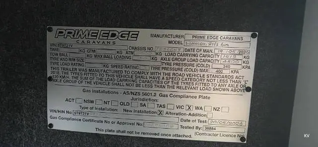 NEW 2026 PRIME EDGE CARAVANS WARRIOR 21’6″