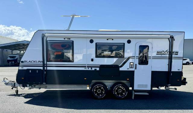 USED 2018 NEXTGEN BLACKLINE SINGLE BEDS CARAVAN 2 AXLE