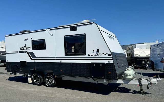 USED 2018 NEXTGEN BLACKLINE SINGLE BEDS CARAVAN 2 AXLE