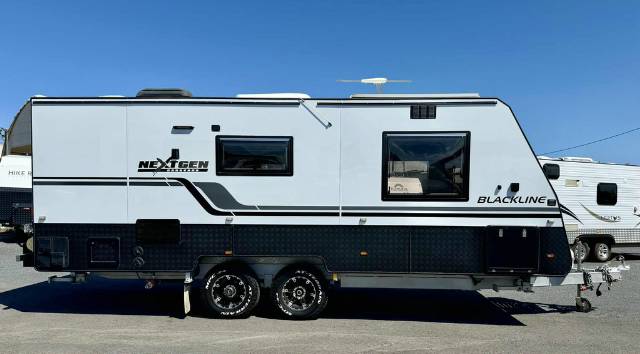 USED 2018 NEXTGEN BLACKLINE SINGLE BEDS CARAVAN 2 AXLE