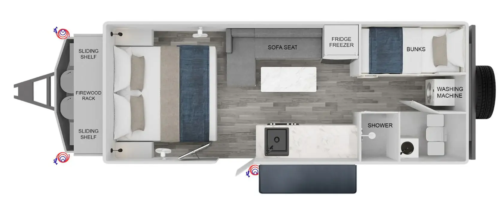 Elysium 21'6 Family, Floorplan