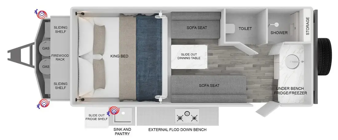 2026 Vision RV Nirvana 16C Hard Top, Floorplan