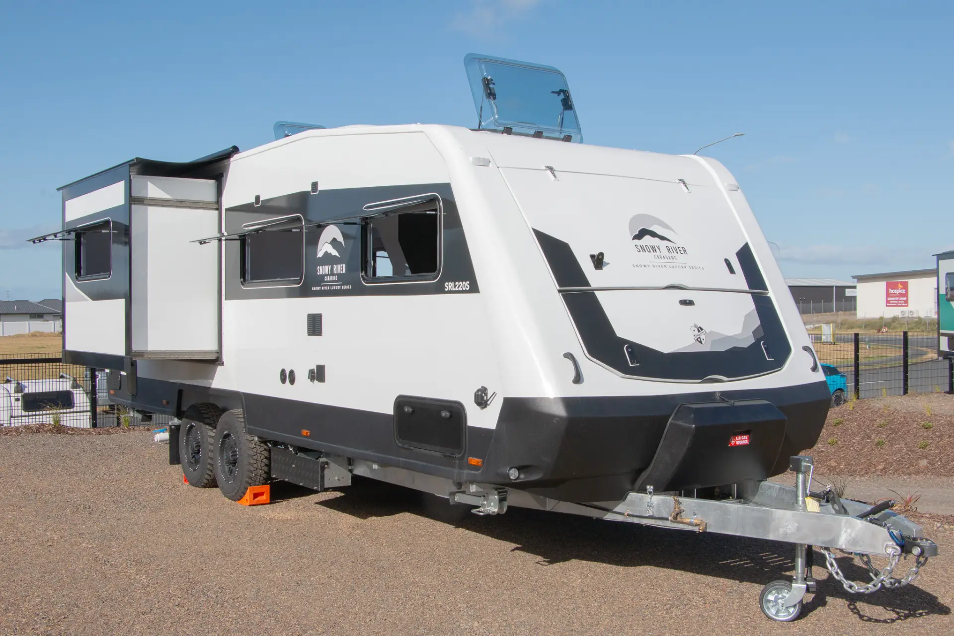 2024 Snowy River SRL-220S with Cafe lounge in front and slide out bed
