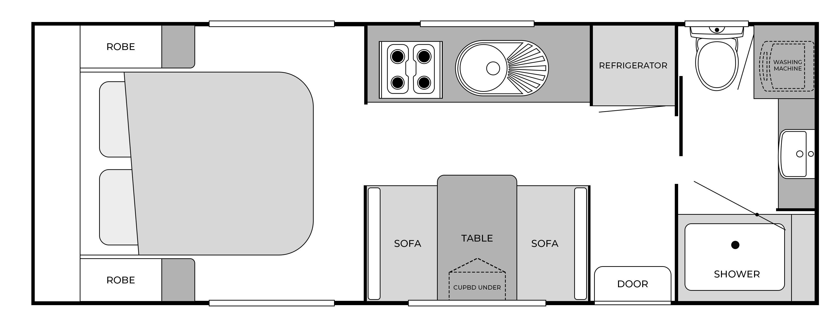 19'6FT Rear Door floorplan