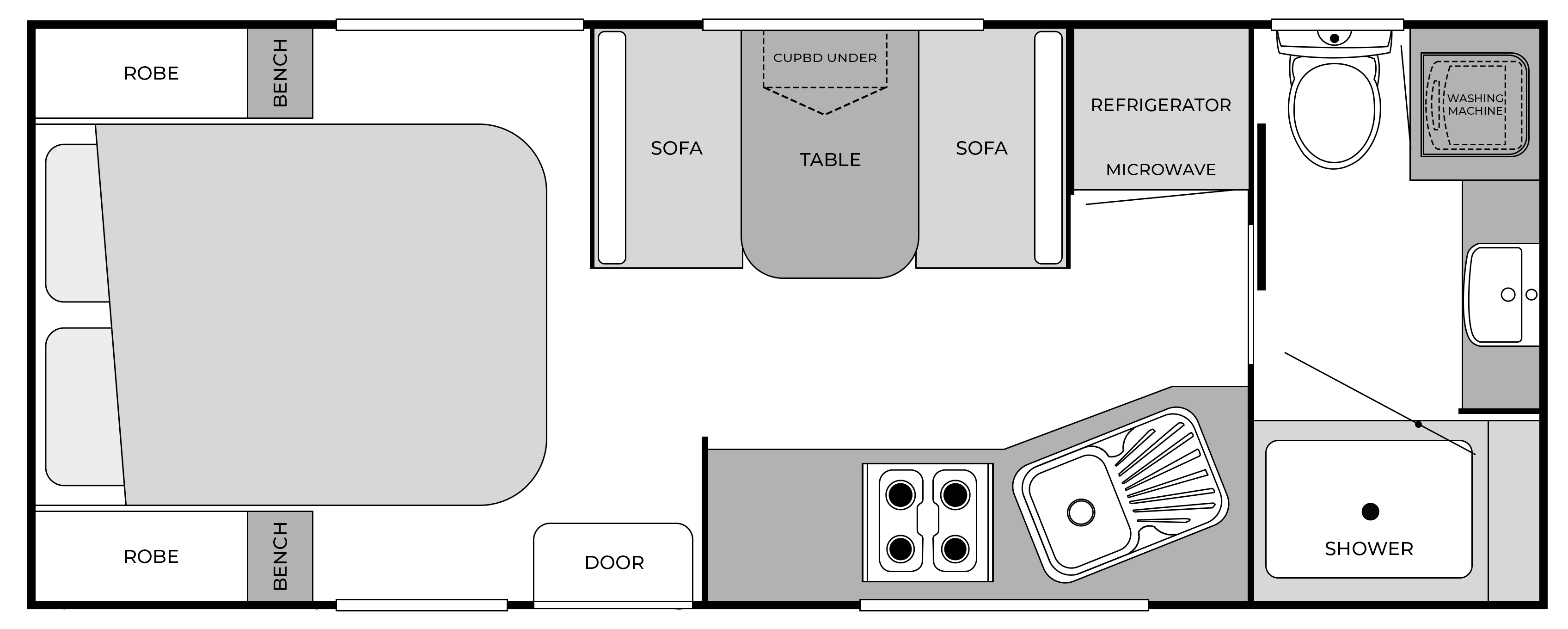19'6FT Centre Door (VIC1960CD) floorplan