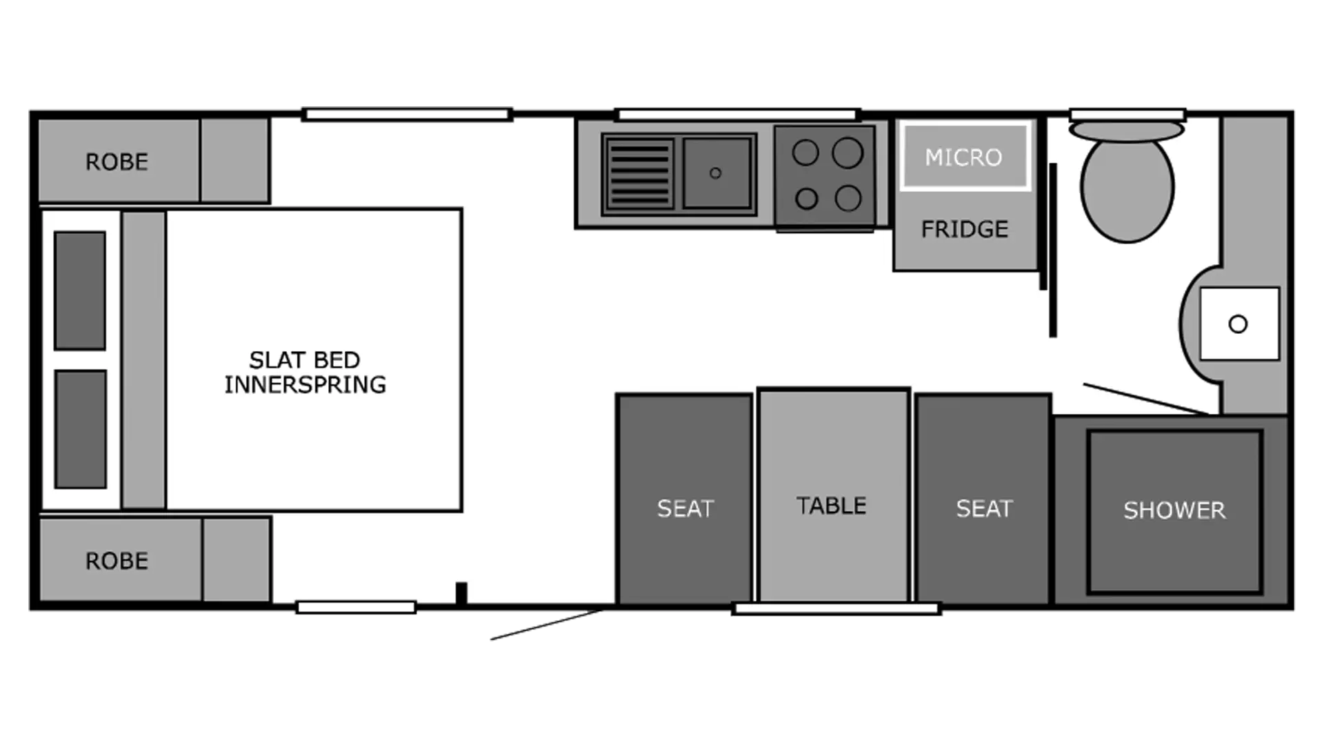 Paris 17'6"-1 On Road floorplan