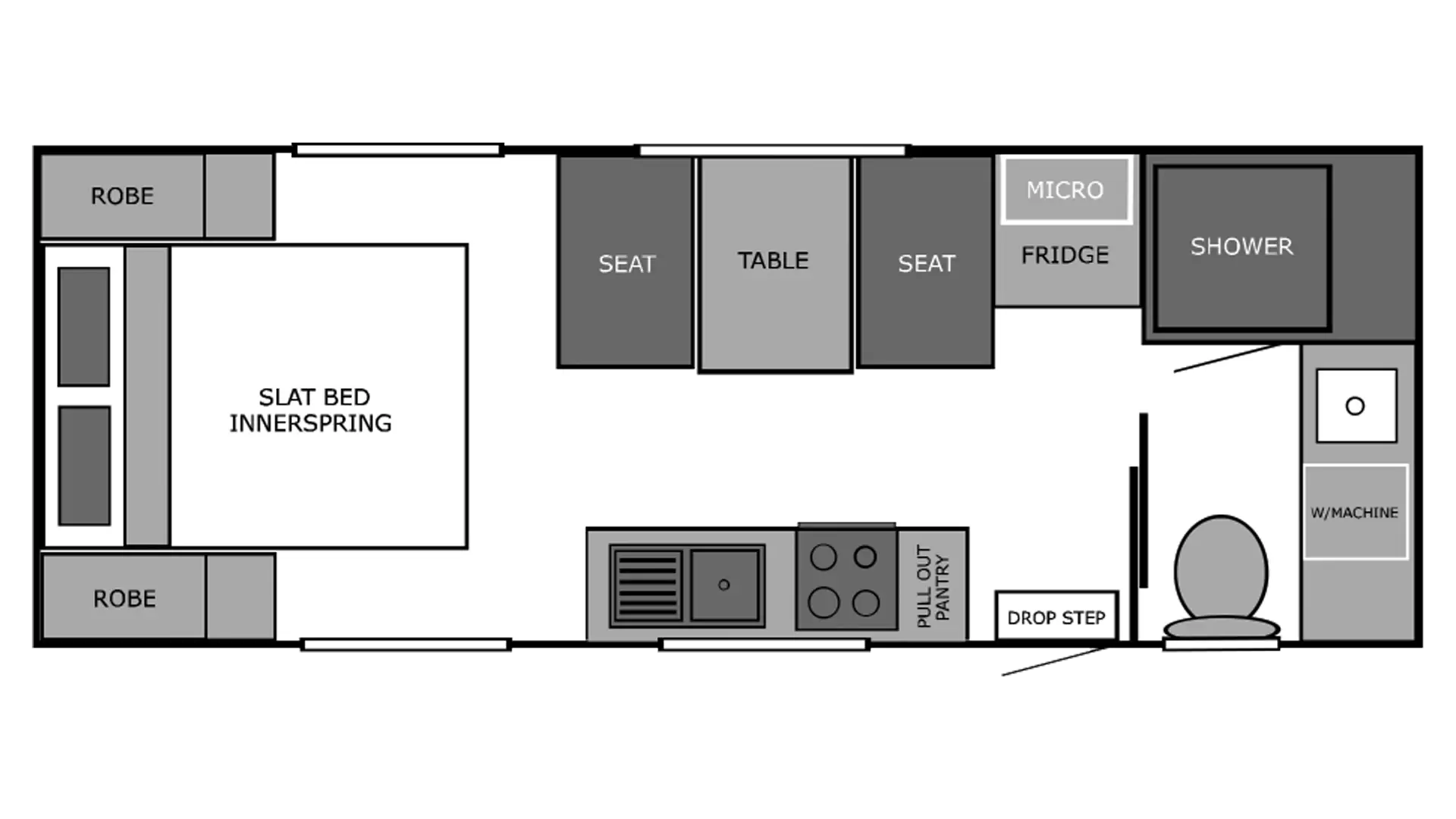 Sydney 19'6"-3 On Road floorplan