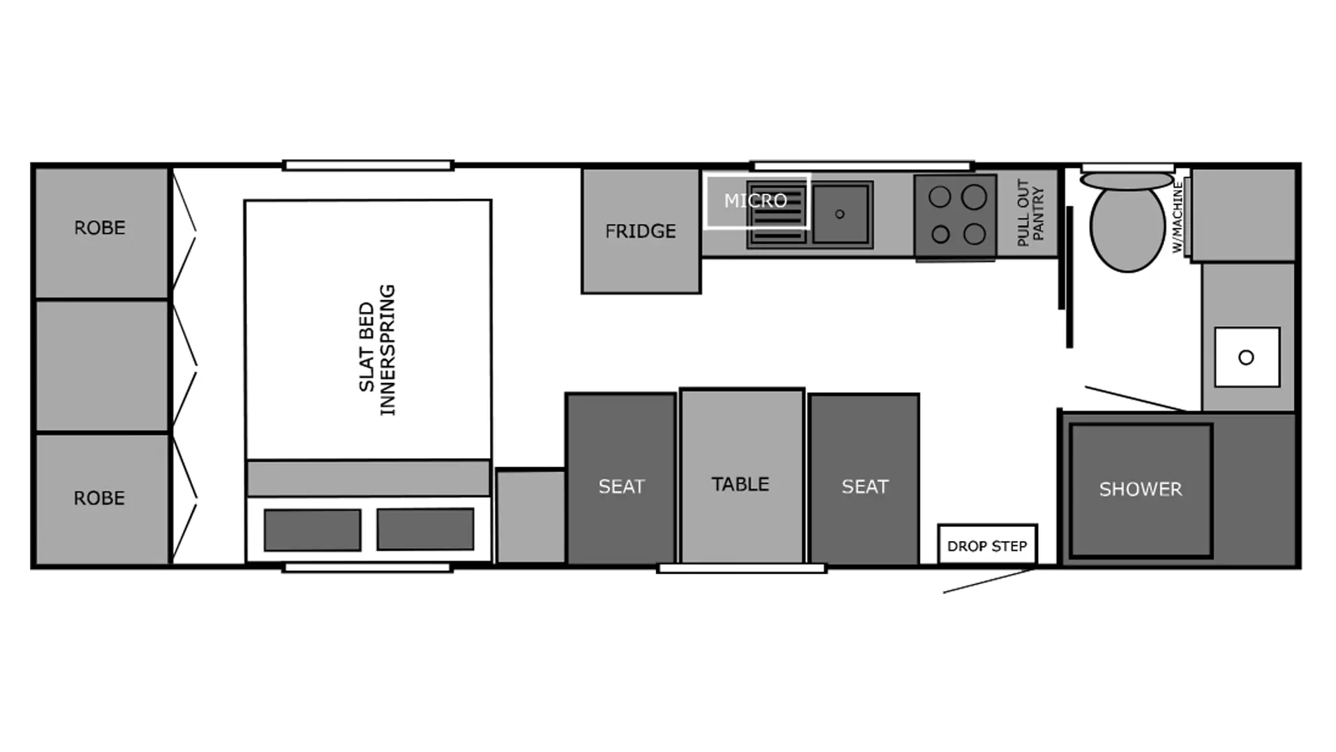 Darwin 22'-2 Off Road floorplan