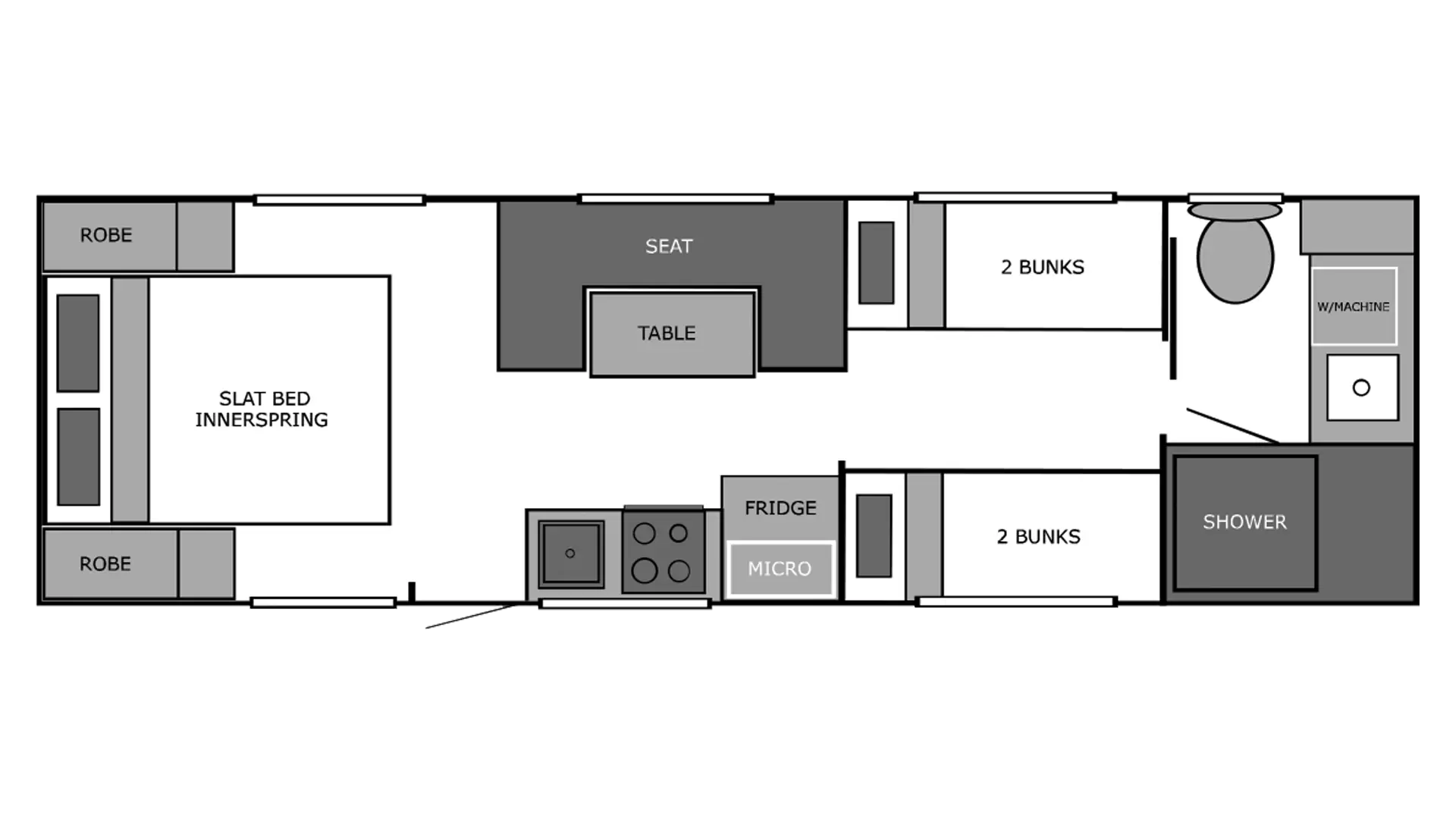 Adelaide 25'-1 Off Road floorplan