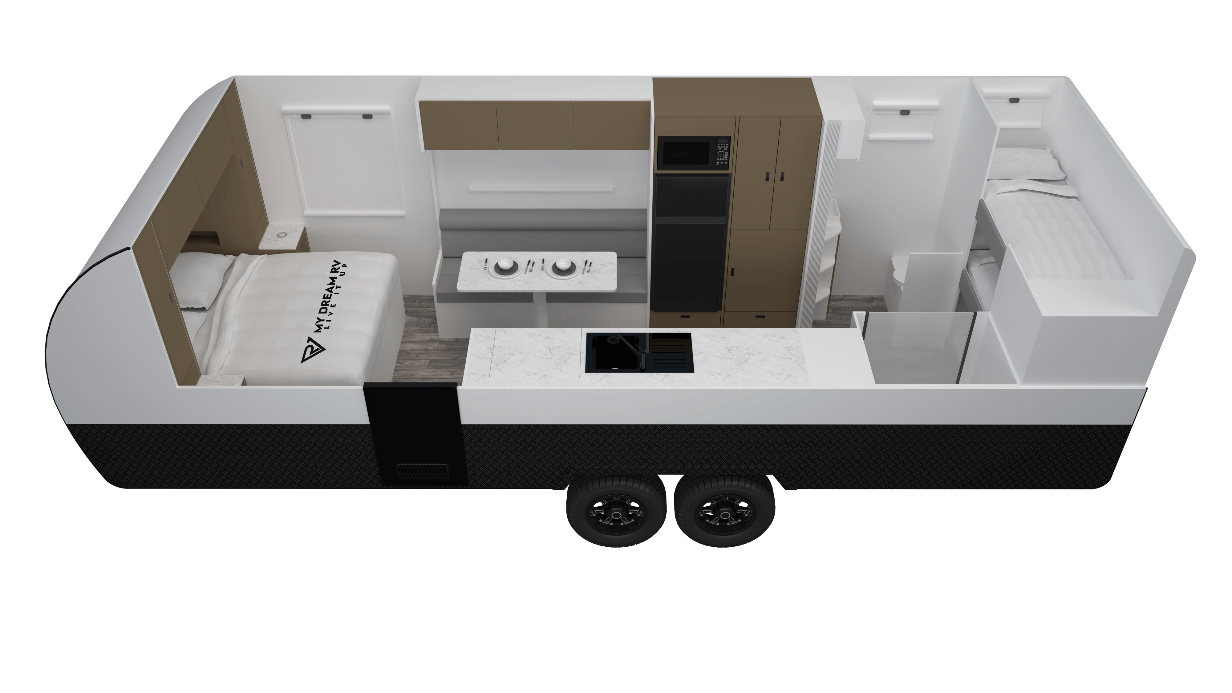 23'3ft Tandem Bunk Van (Off Road) floorplan