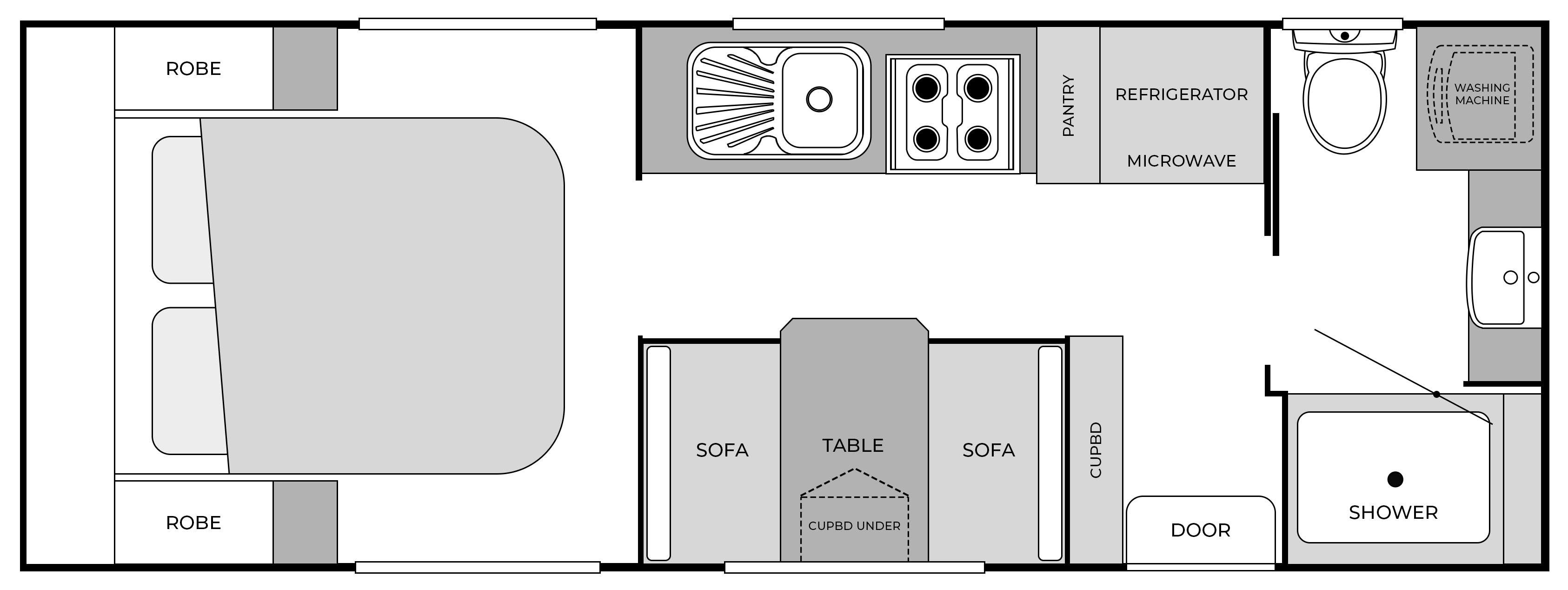19'6FT Rear Door Pantry (VIC1960RDP) floorplan