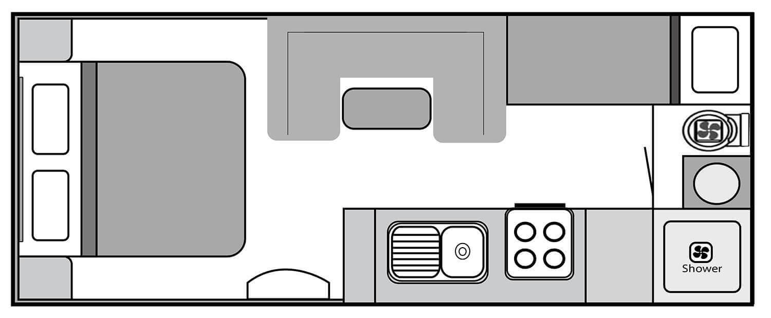 20’6 Doorside Kitchen Club Lounge floorplan
